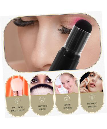 minkissy Refillable Powder Brush for Loose Powder Concealer Brush Bottle Foundation Brush with Cover Powder Cosmetics Brush Powder Puff Tools Travel Contour Brush Plastic Flat Top - Buy Online on GoSupps.com