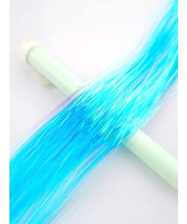 Magic Blue Hair Tinsel Extensions - 250 Strands Holographic Sparkle Glitter for Women - Synthetic Straight Hair Decoration - Buy Online on GoSupps.com