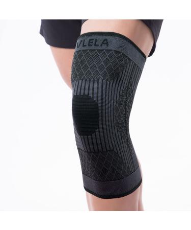Knee Brace for Knee Pain Knee Compression Sleeve Men Knee Sleeve for Women Knee Pain Knee Support for Meniscus Tear Arthritis Relief Weightlifting Running Small Dark Grey