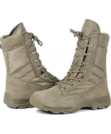 MUTERUN Men's 8-Inch Tactical Military Combat Boots - Green, Size 7.5 - Buy Online on GoSupps.com
