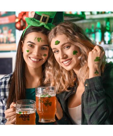 80 Pcs St. Patrick's Day Tattoos | Shamrock Temporary Tattoo Stickers for Kids & Women | Irish Parade Party Decorations - Buy Online on GoSupps.com