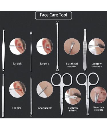 20-Piece Stainless Steel Manicure & Pedicure Kit with Travel Case - Buy Online on GoSupps.com