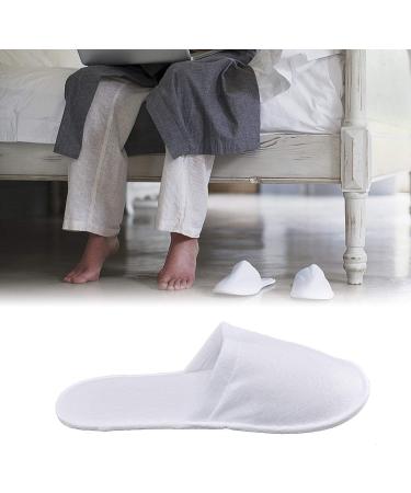 KRISMYA 24 Pairs Spa Slippers - Non-Slip Disposable Closed Toe Slippers for Men and Women | Ideal for Hotel, Home, Guest Use - White - Buy Online on GoSupps.com