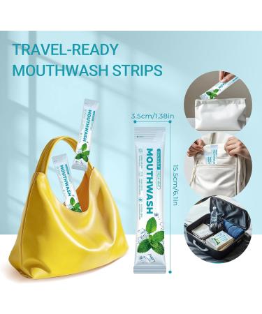 Dincherbel Travel Mouthwash Packets (60 Count) - Alcohol & Fluoride Free Natural Mint Mouth Wash - TSA Approved Individual Packets - Portable Leak-Proof Sachets for Bad Breath Gum Health & Dry Mouth - Buy Online on GoSupps.com