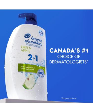 Head & Shoulders Green Apple 2-in-1 Shampoo + Conditioner 835ML White Green Blue - Buy Online on GoSupps.com