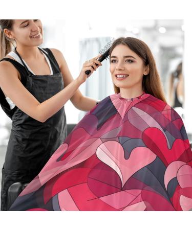 Waterproof Barber Cape - Valentine's Day Heart & Cheetah Haircut Bib for Men & Unisex | Durable Hair Cutting Cape for Professionals - Buy Online on GoSupps.com