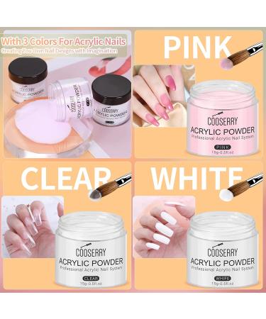 Cooserry Acrylic Nail Kit with Drill and UV Light - Professional Starter Set for Beginners - Complete Nail Extension Set with Acrylic Powder, Liquid Monomer, and Tools - Buy Online on GoSupps.com