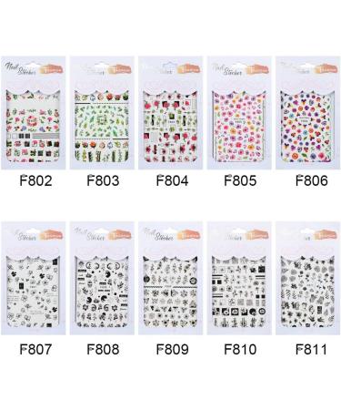 Manicure Accessories Butterfly-shape Flower Manicure Nail Foil Design Nail Art Decorations Water Nails Stickers Christmas Decals(F810) - Buy Online on GoSupps.com