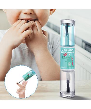 Anti Nail Biting Polish Kid's Bitter Tasting 10ml Liquid Polish 2 in 1 Design Nail Biting Stop Tool for Teenagers of All Ages Children Toddler and Adults - Buy Online on GoSupps.com