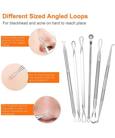 2023 Professional Blackhead & Pimple Popper Tool Kit | 15 PCS Acne Extractor Set with Metal Case - Stainless Steel Blemish Removal Tools - Buy Online on GoSupps.com