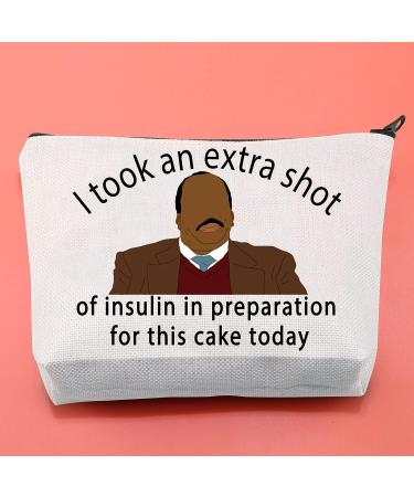 BLUPARK Funny Comedy Makeup Bag - Extra Shot of Insulin Skit Cosmetic Bag for TV Fans - Buy Online on GoSupps.com