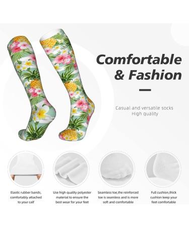 Pine & Red Flowers Guard Compression Socks for Men & Women - 15-20 mmHg Circulation Support for Running & Cycling - Buy Online on GoSupps.com