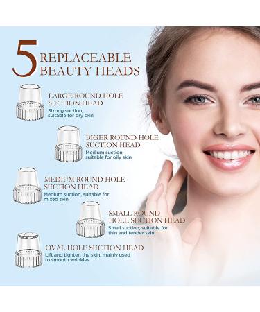Blackhead Remover Vacuum Pore Cleaner with 5 Suction Power & 5 Probes - Electric USB Rechargeable Extractor for Facial Acne, Whitehead, and Comedone Removal - Includes Hot Compress & 3 Beauty Lamps - Siyaluens Model2 - Buy Online on GoSupps.com