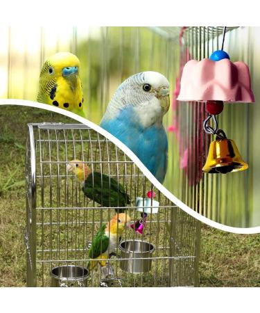 PENKOHOME 3 Pcs Bird Chewing Toys Bird Beak Grinding Stone With Bells Rat Mineral Lava Rock Block Chewing Toys for Parrot - Buy Online on GoSupps.com