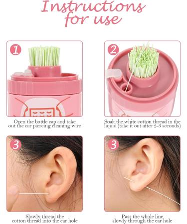 DOITOOL 240Pcs Ear Piercing Cleaner Disposable Cleaning Line - Pink - Buy Online on GoSupps.com