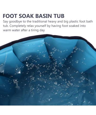 Beaupretty Foldable Collapsible Foot Spa Bucket - Travel Footbath & Versatile Laundry Basket in Child Blue - Oxford Fabric Water Tank - Buy Online on GoSupps.com
