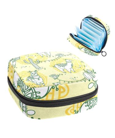 Women's bonds Stilling Pockets Still Pad Lama Show Alpaka cactus yellow portable period kit pocket feminine product bag for women girl color3