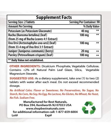 Best Naturals Water Pills with Potassium 180 Count - Natural Diuretic for Water Retention - Buy Online on GoSupps.com