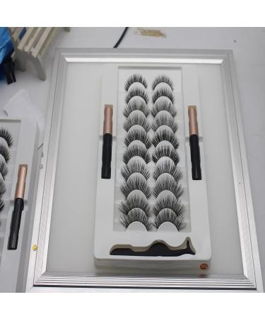 TONXX 10 Pairs Magnetic Eyelashes and Eyeliner Kit Reusable 3D Magnetic False Lashes Extension Needed for Makeup 3# - Buy Online on GoSupps.com