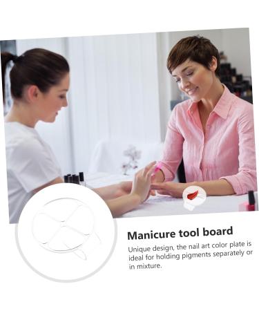 Palette de Maquillage Portable Ergonomique Main Plateau Transparent R utilisable avec Compartiments Palette Cosm tique L g re pour Nail Art et M lange de Couleurs Adapt e Aux - Buy Online on GoSupps.com