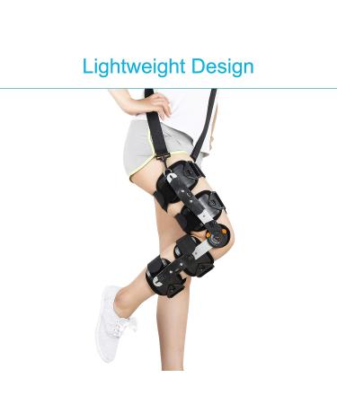 REAQER Hinged Knee ROM Brace - Adjustable Support for Knee Injury Recovery & Postoperative Rehabilitation - Buy Online on GoSupps.com