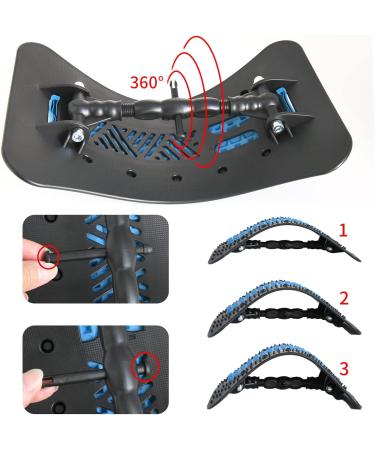 Back Carrier for Lower Back Pain Relief | Adjustable Back Stretcher for Bed Chair & Car | Lumbar Support in Black/Blue - Buy Online on GoSupps.com