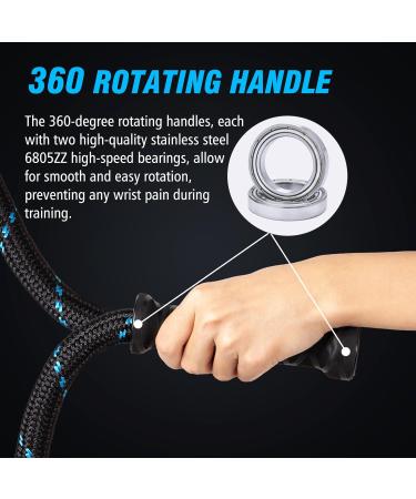 Super Trip Weighted Jump Rope for Adult Fitness - 360 Rotating Handles Heavy 3.1/3.4 lb Rope for Full Body Workout - Ideal for Men & Women - Buy Online on GoSupps.com