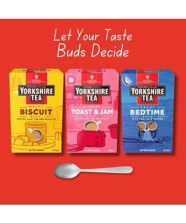 Yorkshire Tea Bags Bundle - Yorkshire Biscuit Tea Toast and Jam Yorkshire Tea Bags Yorkshire Bedtime Tea Bags and Teaspoon - Buy Online on GoSupps.com