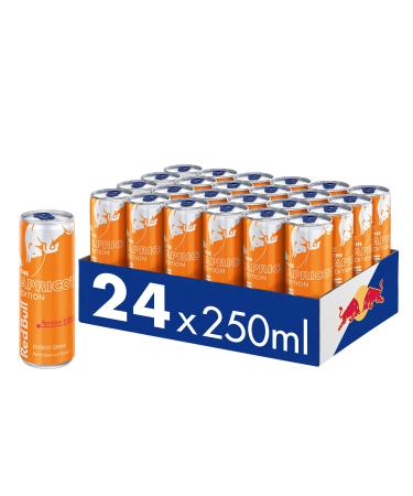 Red Bull Energy Drink Apricot Edition - 24 Palette Doses - Drinks with Apricose Erdberry taste disposable (24 x 250 ml) with deposit - Germany 24er tray - Buy Online on GoSupps.com