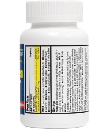 HealthA2Z Ibuprofen 200mg | Pain Relief | Body Aches | Headache | Arthritis | Cramps | Back Pain | Fever Reducer (250 Count) (Pack of 2) - Buy Online on GoSupps.com