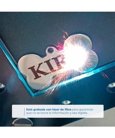 Ibera Gifts - Personalized Engraved Cat Head Collar Name Tag Medallion for Small to Large Cats - Custom Blue Plaque Tag - Buy Online on GoSupps.com