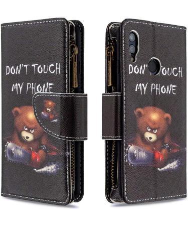 Miago Huawei Y7 2019 Leather Wallet Case - 9 Card Slots Colorful Zip Flip Shell PU Pocket Cover - Buy Online on GoSupps.com