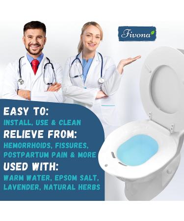 Fivona Sitz Bath Seat for Postpartum Care and Hemorrhoid Treatment - Universal Fit Yoni Steaming Bowl for Soothing Relief - Buy Online on GoSupps.com