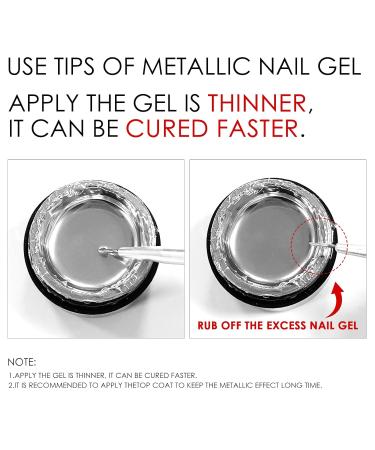 KYDA Silver Chrome Nail Polish Gel - Reflective Metallic Mirror Effect High Gloss Shine Soak Off UV LED - Premium DIY Nail Art - Buy Online on GoSupps.com