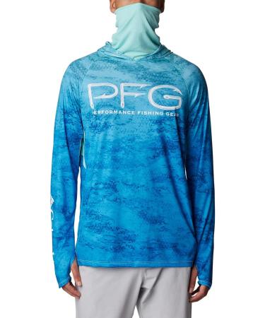 Columbia Men's Super Terminal Tackle Vent Hoodie Gulf Stream PFG Camo Gradient - Size Large | [Your Company Name] - Buy Online on GoSupps.com