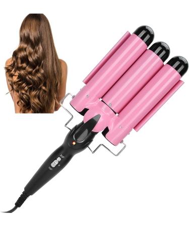 Curling Iron Wand 3 Barrel Curling Iron Wand Adjustable Hair Curler Waver Crimper Hair Styling Tool ( 32mm) Pink 32mm - Buy Online on GoSupps.com