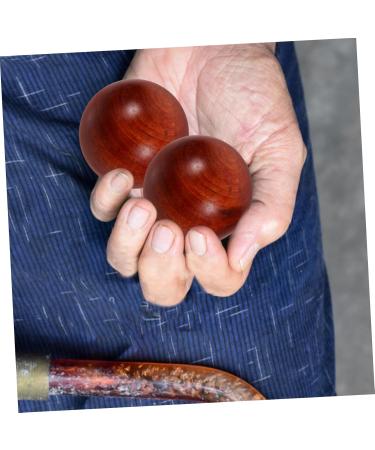 Partykindom 6 STK Massage Balls - Handheld Stress Relief & Muscle Stretching Devices | Wooden Mahogany Ball Set for Relaxation & Gymnastics - Buy Online on GoSupps.com