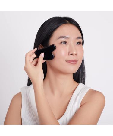 Buy Obsidian Sculpting Gua Sha Stone - Best for Facial Massage & Skincare | International Shipping Available - Buy Online on GoSupps.com