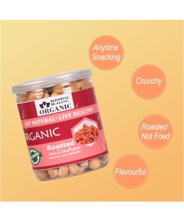 Blessfull Healing Organic Natural Vegan Sweet Thai Chilli Roasted Whole Cashew Nuts Crunchy Kaju 300 Gram - Buy Online on GoSupps.com