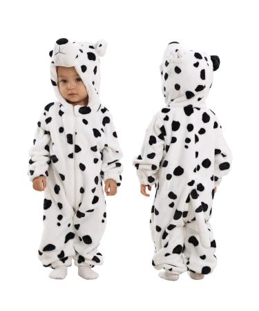 Doladola Unisex Baby Toddlers Romper Jumpsuit Hooded Cartoon Sleepsuits Infant Outfit 2 5-3 5 Years Snow Leopard