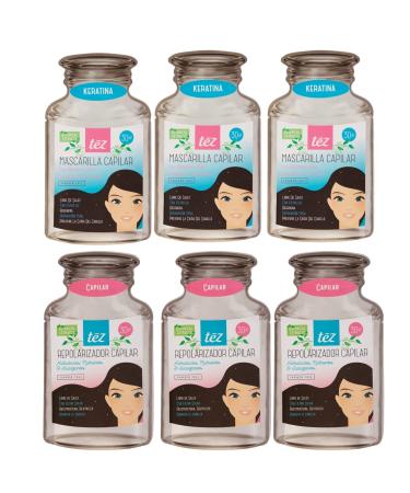 Tez Hair Mask with Keratin and repolarizer helps replenish the shine 6 Pack 1.7 Oz