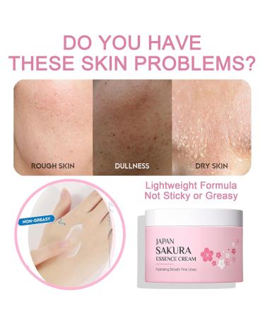 Sakura Facial Moisturizer - Cherry Blossom Face Cream with Niacinamide & Vitamin C | Hydrating Korean Skin Care for Women - Buy Online on GoSupps.com