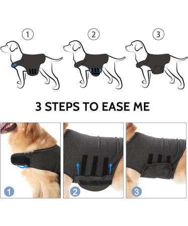 Eurobuy Dog Anxiety Jacket Therapeutic Anxiety Shirt Comfort Dog Anxiety Relief Coat Dog Calming Coat for Anxiety Stress Relief Small Medium Large XL Dogs M Dark Grey - Buy Online on GoSupps.com