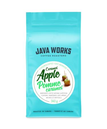 Java Works Coffee - Caramel Apple Flavoured Coffee | 340 grams | Medium Roast | Whole Bean Caramel apple 340 g (Pack of 1)