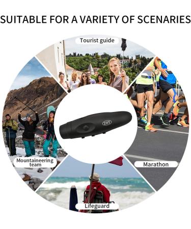 ZHT Electronic Whistle for Referees - USB Charging, 3 Tone High Volume Emergency Whistle for Safety - Ideal for Coaches, Teachers, Outdoor Activities - Black - Buy Online on GoSupps.com