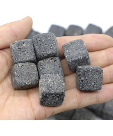Crystal Hole 1pcs Natural Black Volcanic Lava Quartz Crystals and Stones Tumbled Bulk Specime Stones Home Aquarium Decoration Crystal Hole - Buy Online on GoSupps.com