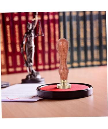 Healeved 1pc Dispensing Plate Tool Powder Seal Envelopes Retro Sealing Stamp Hotfix Wooden Handle 1 count (Pack of 1) Golden - Buy Online on GoSupps.com