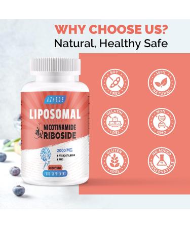 2000mg Liposomal Nicotinamide Riboside with TMG & Pterostilbene | Boost NAD+ & Energy Metabolism | 60 Count - Buy Online on GoSupps.com