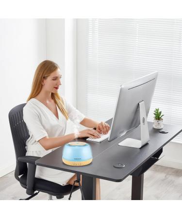 TAIGUCAT 300ML Aromatherapy Essential Oil Diffuser - 8 Hours Quiet Electric Air Diffuser with Remote Control and 7 LED Color Changing Lights - Yellow - Buy Online on GoSupps.com