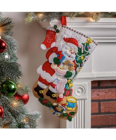 Bucilla Hugs Felt Applique Christmas Stocking Kit 18 - DIY Holiday Craft (89253E) - Buy Online on GoSupps.com
